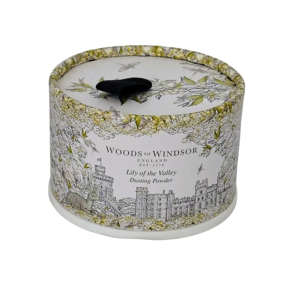 Woods of Windsor England Lily of the Valley Perfume Dusting Powder Puff NEW
